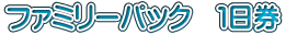 ファミリーパック 1日券